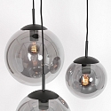 Steinhauer pendant luminaire BOLLIQUE 3 flames, round E27 IP20, black matt dimmable