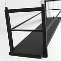 Steinhauer Luminaria colgante TØR de 6 llamas, con estante IP20, negro mate regulable