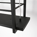 Steinhauer Luminaria colgante TØR de 6 llamas, con estante IP20, negro mate regulable