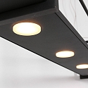 Steinhauer Luminaria colgante TØR de 6 llamas, con estante IP20, negro mate regulable