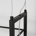 Steinhauer Luminaria colgante TØR de 6 llamas, con estante IP20, negro mate regulable