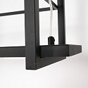 Steinhauer Luminaria colgante TØR de 6 llamas, con estante IP20, negro mate regulable