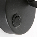 Mexlite wall luminaire ORNOIR 1 flame, with switch, adjustable E14 IP20, black matt dimmable