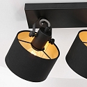 Mexlite wall and ceiling luminaire ORNOIR 2 flames, adjustable E14 IP20, black matt dimmable
