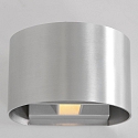Luminaria de pared MURO Arriba-Abajo, redondo, ajustable G9 IP20, acero cepillado regulable