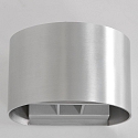 Luminaria de pared MURO Arriba-Abajo, redondo, ajustable G9 IP20, acero cepillado regulable