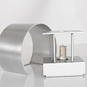 Luminaria de pared MURO Arriba-Abajo, redondo, ajustable G9 IP20, acero cepillado regulable