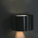 Luminaria de pared MURO Arriba-Abajo, redondo, ajustable G9 IP20, acero cepillado regulable