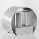 Luminaria de pared MURO Arriba-Abajo, redondo, ajustable G9 IP20, acero cepillado regulable