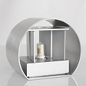 Luminaria de pared MURO Arriba-Abajo, redondo, ajustable G9 IP20, acero cepillado regulable