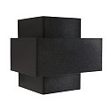 Steinhauer Luminaria de pared MURO simple, angular, directo / indirecto G9 IP20, negro mate regulable