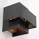 Steinhauer Luminaria de pared MURO simple, angular, directo / indirecto G9 IP20, negro mate regulable