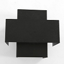 Steinhauer Luminaria de pared MURO simple, angular, directo / indirecto G9 IP20, negro mate regulable