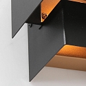 Steinhauer Luminaria de pared MURO simple, angular, directo / indirecto G9 IP20, negro mate regulable