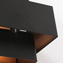 Steinhauer Luminaria de pared MURO simple, angular, directo / indirecto G9 IP20, negro mate regulable