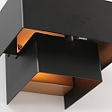 Steinhauer Luminaria de pared MURO simple, angular, directo / indirecto G9 IP20, negro mate regulable