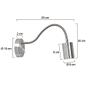 Luminaria de pared UPROUND de 1 llama GU10 IP20, acero 