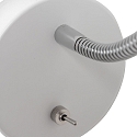 Mexlite Luminaria de pared UPROUND de 1 llama GU10 IP20, blanco 