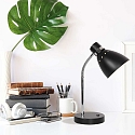 Steinhauer table lamp SPRING tiltable E27 IP20, black 
