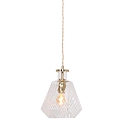 Mexlite pendant luminaire GRAZIOGLASS ?18cm E27 IP20, brass