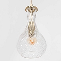 Mexlite pendant luminaire GRAZIOGLASS ?14cm E27 IP20, brass