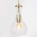 Mexlite pendant luminaire GRAZIOGLASS ?14cm E27 IP20, brass
