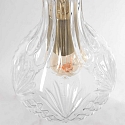 Mexlite pendant luminaire GRAZIOGLASS ?14cm E27 IP20, brass