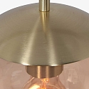 pendant luminaire BOLLIQUE round E27 IP20, amber, brass, black dimmable
