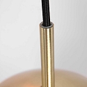 pendant luminaire BOLLIQUE 6 flames E27 IP20, amber, brass, black dimmable