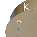 Luminaria colgante RINGLUX LED IP20, dorado regulable