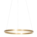 Luminaria colgante RINGLUX LED IP20, dorado regulable
