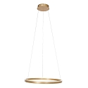 Luminaria colgante RINGLUX LED IP20, dorado regulable