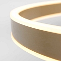 Luminaria colgante RINGLUX LED IP20, dorado regulable