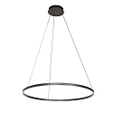 Luminaria colgante RINGLUX Arriba-Abajo IP20, negro regulable