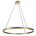 Luminaria colgante RINGLUX Arriba-Abajo IP20, dorado regulable