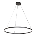 Luminaria colgante RINGLUX Arriba-Abajo IP20, negro regulable