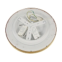 Steinhauer Luminaria de techo FLADY Arriba-Abajo IP20, dorado regulable