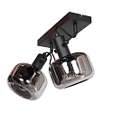 Steinhauer wall luminaire GLASLIC 2 flames, swivelling, rotatable E27 IP20, black dimmable