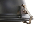 Steinhauer Luminaria colgante PARADE abajo, de 1 llama, con difusor E27 IP20, negro mate regulable