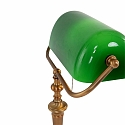 Luminaria de mesa ANCILLA de 1 llama E27 IP20, verde, color bronce regulable