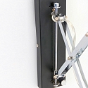 Luminaria de pared SPRING lang, con interruptor, con enchufe, ajustable E27 IP20, negro mate regulable
