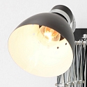 Luminaria de pared SPRING lang, con interruptor, con enchufe, ajustable E27 IP20, negro mate regulable