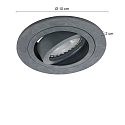 recessed luminaire PÉLITE SPOT round, swivelling GU10 IP20
