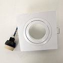 Steinhauer Luminaria empotrable P�LITE SPOT giratorio, cuadrado GU10 IP20, blanco mate regulable