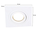 Steinhauer Luminaria empotrable P�LITE SPOT giratorio, cuadrado GU10 IP20, blanco mate regulable