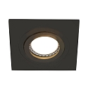 Luminaria empotrable P�LITE SPOT giratorio, cuadrado GU10 IP20, negro mate regulable