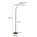 Luminaria de pedestal BIRON de 1 llama IP20