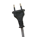 Mexlite Luminaria de pared CERA con interruptor, con enchufe, ajustable E27 IP20, negro mate regulable