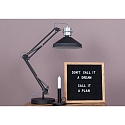 anne light & home Luminaria de mesa ZAPPA con interruptor, con brazo articulado, con enchufe E27 IP20, negro mate 
