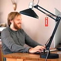 anne light & home Luminaria de mesa ZAPPA con interruptor, con brazo articulado, con enchufe E27 IP20, negro mate 